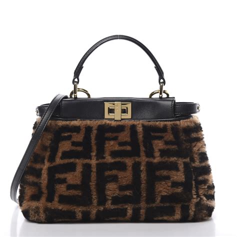 fendi peekaboo mini online|Fendi peekaboo mini shearling.